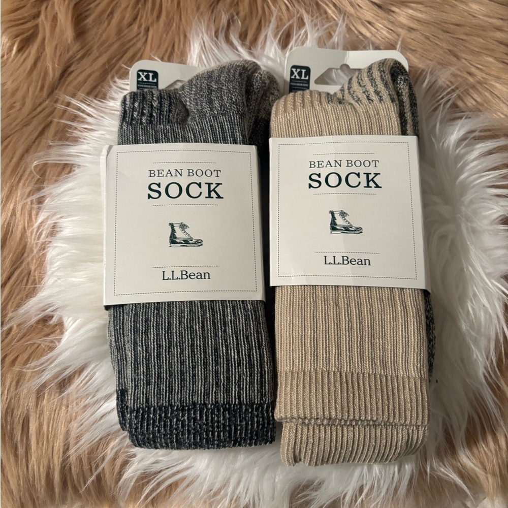 L.L. Bean Men's Casual Socks - Black and Tan